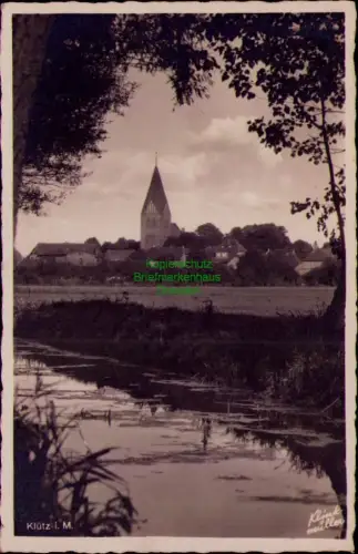 194948 AK Klütz i. M. 1944 Marke abgelöst