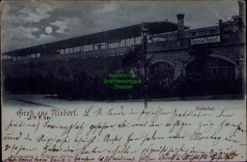 169179 AK Bahnhof Rixdorf Berlin 1898
