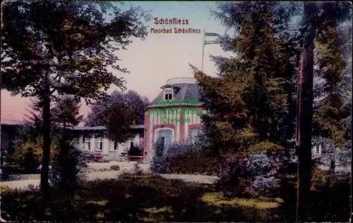 169154 AK Trzcinsko-Zdroj 1920 Moorbad Schönfliess Bahnpost Breslau - Stettin