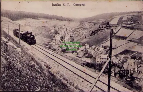 185397 AK Lauscha S.-M. Oberland Zug Panorama 1916