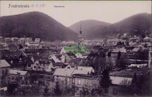 195294 AK Friedrichroda 1908 Panorama