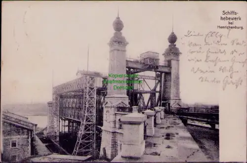 195296 AK Schiffshebewerk bei Henrichenburg 1904 Castrop-Rauxel