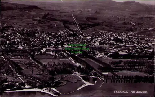 195312 AK Yverdon Kanton Waadt Schweiz Vue aérienne Luftbild 1957