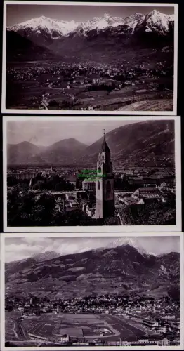 195321 3 AK Meran Merano Sportplatz   1x Marken abgerissen