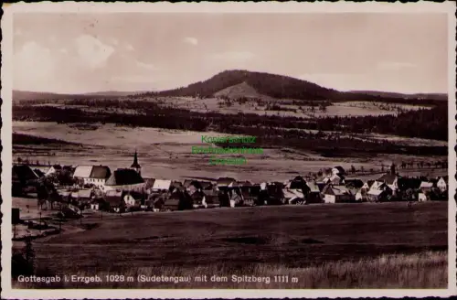 195374 AK Gottesgab i. Erzgeb. Bozi Dar 1939 Sudetengau mit dem Spitzberg 1111 m