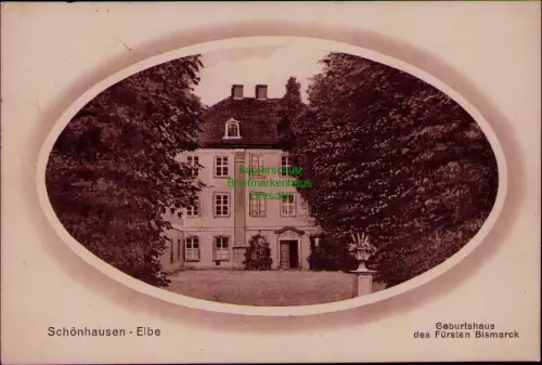 195413 AK Schönhausen - Elbe Geburtshaus des Fürsten Bismarck 1927