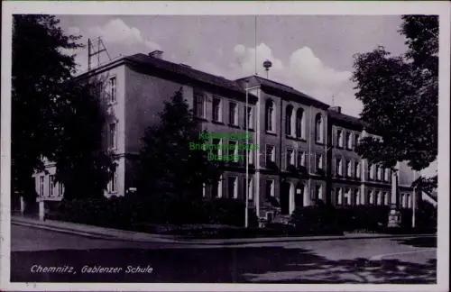 195417 AK Chemnitz 1943 Gablenzer Schule