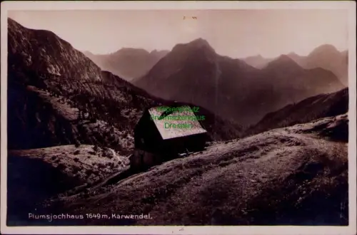 195435 AK Plumsjochhaus 1649 m, Karwendel Plumsjochhütte