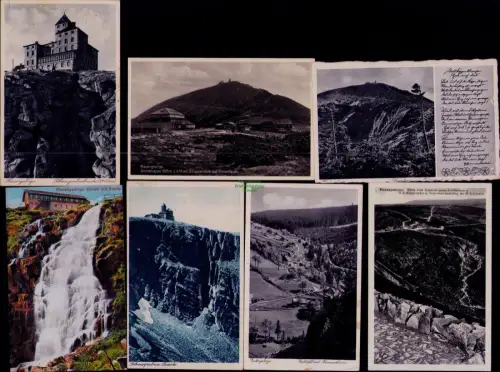 195500 7 AK Riesengebirge Schneegrubenbaude Elbfall mit Baude 1930 1939 Schneeko