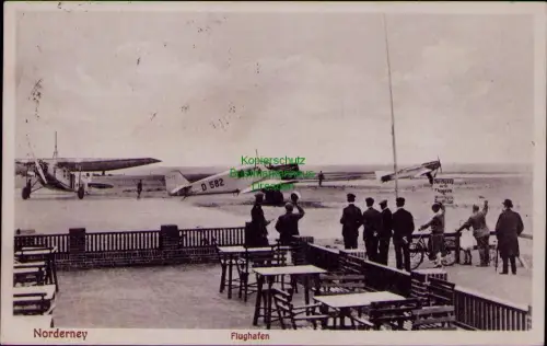 185532 AK Norderney D 582 Flughafen 1928 Luftpost Flugpost nach Seefeld Tirol üb