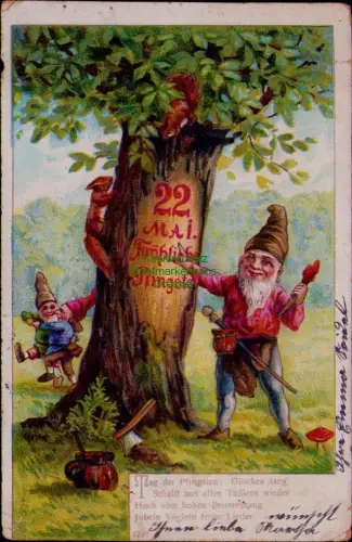 185481 AK Fröhliche Pfingsten Leipzig 1904 Glocken lang Schallt aus allen Thäler