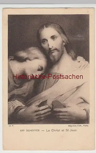 (39177) Künstler AK Ary Scheffer: Jesus u. St. Jean, 1924