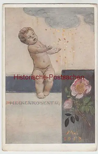 (49230) Künstler AK F.A.v. Kaulbach: Heckenrosentag München, Mai 1912