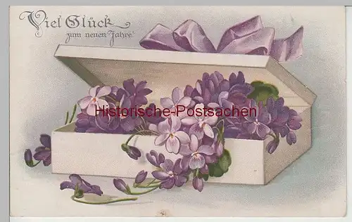 (78724) AK Viel Glück zum neuen Jahre, Blumen im Karton, 1926