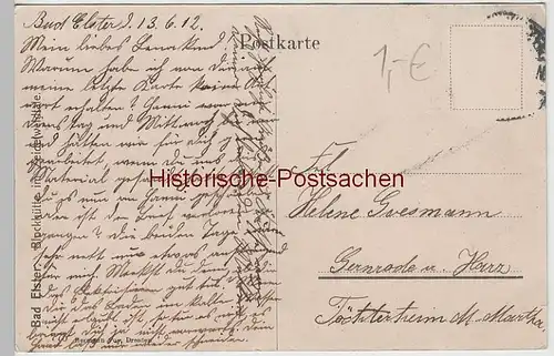(76257) AK Bad Elster, Blockhütte im Zeidelweidetal 1912