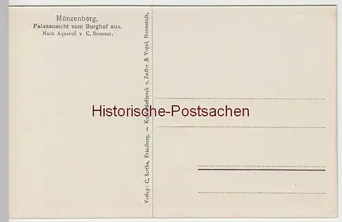 (50681) Künstler AK C. Bronner: Münzenberg, Burg, Palasansicht