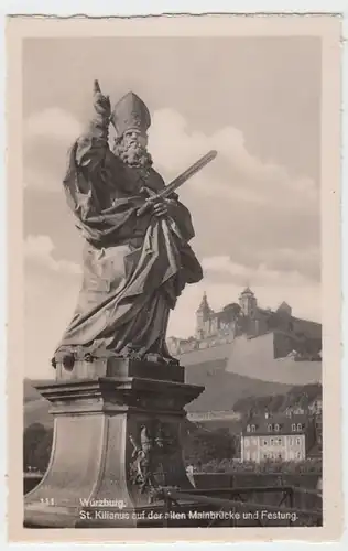 (4020) Foto AK Würzburg, St. Kilian, alte Mainbrücke, Festung, um 1934