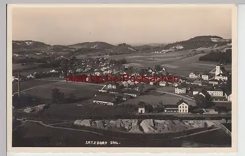 (88057-) Foto AK Setzdorf i. Schlesien (Vápenná), Totale, 1938