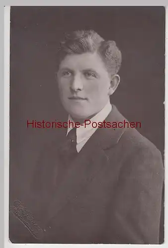 (F4898) Orig. Foto junger Mann, Porträt, Studio Buchholz i.S., 1920er