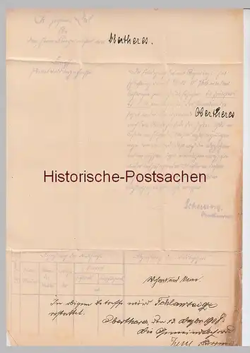 (B2430+) Faltbrief Dienstsache, Forstamt Zeil 1908