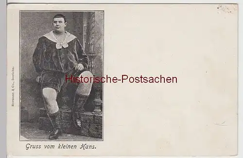 (107664) AK Gruss vom kleinen Hans, übergewichtiger Junge, vor 1905