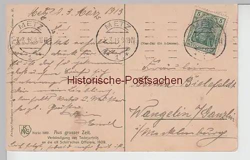 (109971) Künstler AK Verkündigung Todesurteil elf Schillsche Offiziere 1809, gelaufen 1913