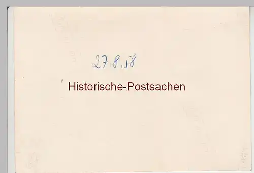 (F13860) Orig. Foto Herr Erwin Kalkstein a. Bremerhaven u. Frau Krug am Tisch 1958