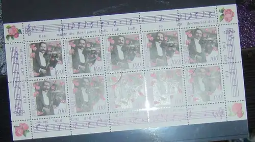 Bund Kleinbogen gestempelt Michel Nr. 1876 aus dem Jahr 1996. Katalogpreis Michel 2010/2011 12,- Euro