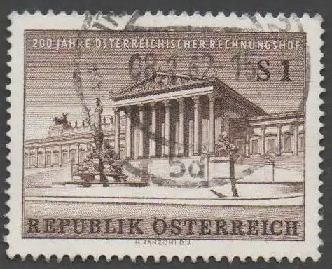 1961 Österreich Mi.Nr 1101 gestempelt 1 Schilling Österreichischer Rechnungshof 