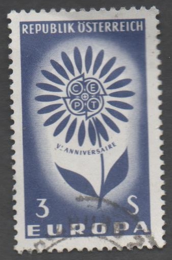 1964 Osterreich Minr 1173 Gestempelt 300 Groschen Europa Blume Mit 22 Blutenblattern Um Emblem Nr 00135 Oldthing Osterreich Ab 1945