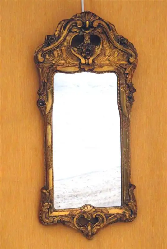 Antiker  goldener Spiegel, Spiegel im Barockstil um 1900 ( 11089 ) 0