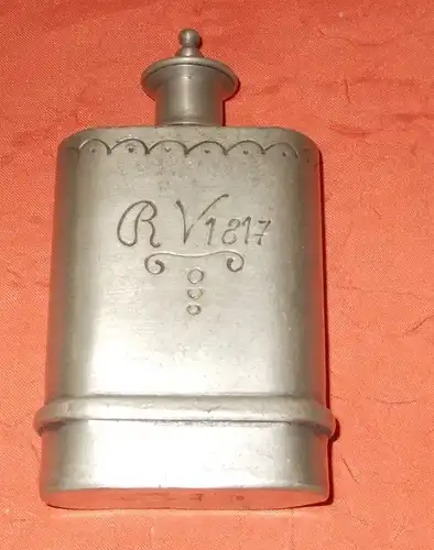 Flachmann Flasche Zinn 1817 mehrfach gepunzt siehe Bilder