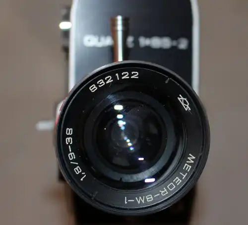 Videokamera Super 8 Quarz 1x8S-2 Made in USSR Zoom Lens Meteor 8M-1 1,8/9-38