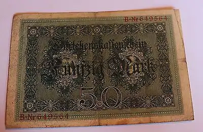 Germany Empire Kaiserreich 50 Mark Darlehenskassenschein 1914 Ro 50a 6stellig