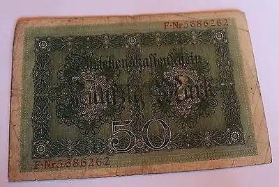Germany Empire Kaiserreich 50 Mark Darlehenskassenschein 1914 Ro 50b 7stellig