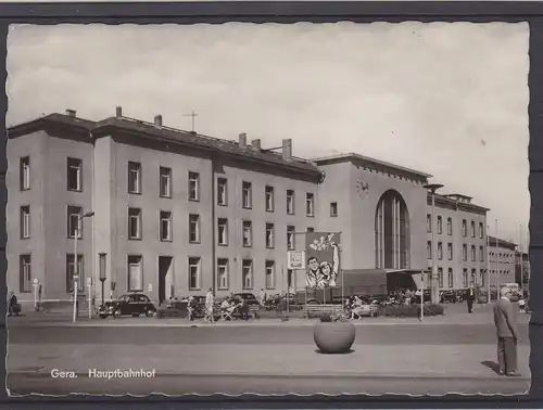 AK PK Gera Hauptbahnhof um 1960