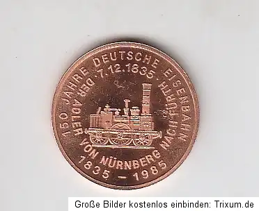 Medal Medaille Eisenbahn Lokomotive Train (K) Württemberg Steinkorn 1863