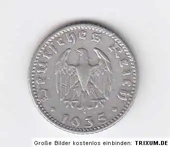 Germany 3. Reich 50 Reichspfennig (AL) 1935 J SS