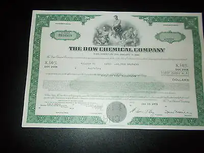 Aktie Stock Cerrtificate The Chemical Company 1978