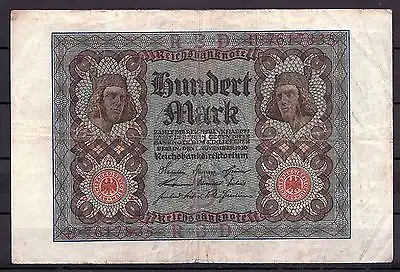 Germany Inflation 100 Mark 1. Nov 1920  Ro. 67b gebr.