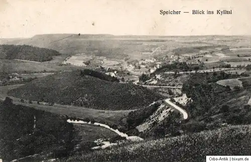  Foto Ansichtskarte, Speicher, Blick ins Kylltal, 1922