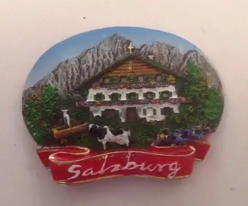 Salzburg Landhaus Kuh Magnet Souvenir Austria Österreich