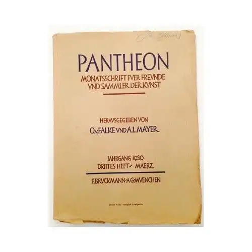 Pantheon : internationale Jahreszeitschrift für Kunst [Zeitschrift. Monats 10061