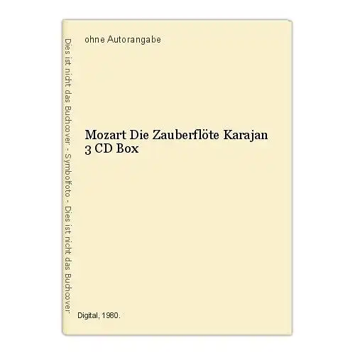 Mozart Die Zauberflöte Karajan 3 CD Box