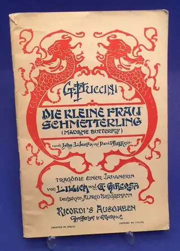 Die kleine Frau Schmetterling (Madame Butterfly), Libretto Brüggemann (Übersetze