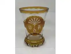 V.D.A. Sockelglas graviert 1938 Winterhilfswerk 11.5 cm unbeschädigt 26039