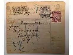 Brief Ganzsache 19 Heller Kais.kon.Stempel 14x13 cm 14544A