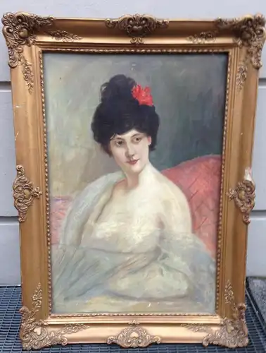 Bildnis einer Gräfin ( Mondsee?????  ) Öl auf Leinwand 77 x 107