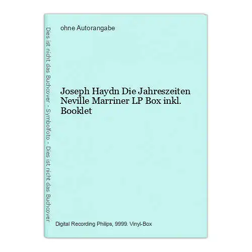Joseph Haydn Die Jahreszeiten Neville Marriner LP Box inkl. Booklet