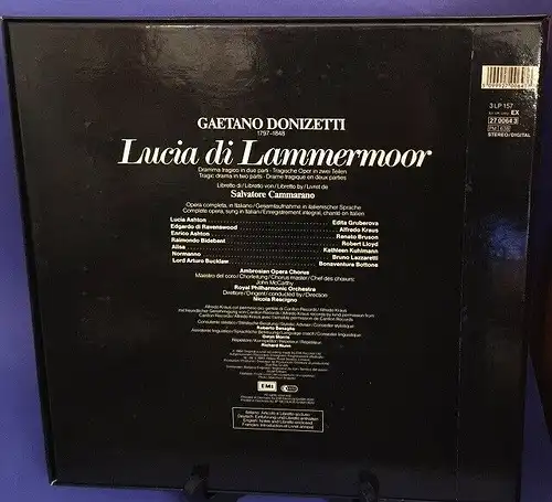 Lucia di Lammermoor Donizetti 3 x LP